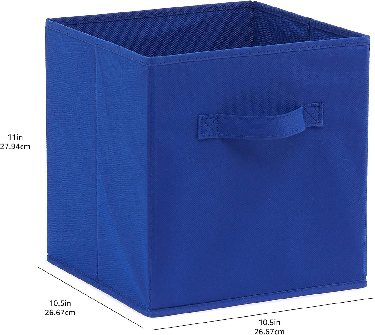 Amazon Basics Collapsible Fabric Storage Cube Bins Organizer with Handles for Organization and Organizing Solution, 13"x13"x13", Beige, 6-Pack