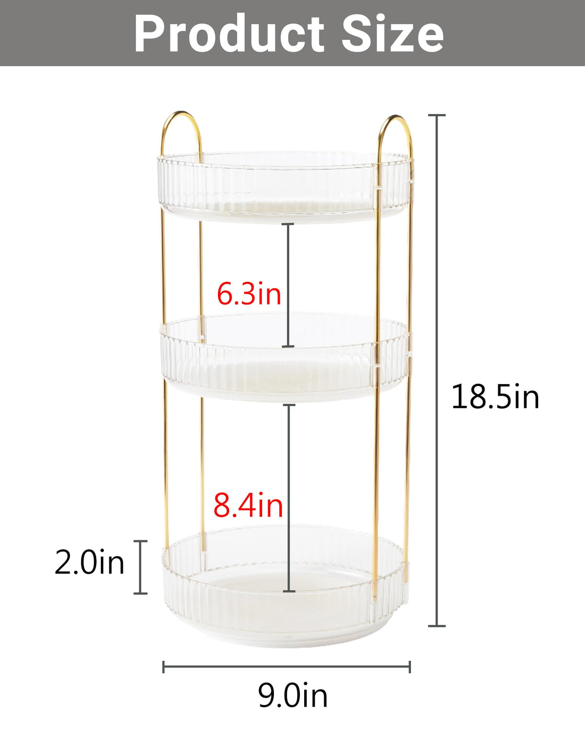 Asayuee 360 Rotating Makeup Organizer for Vanity,2 Tier Large Capacity Skincare Organizers,Bathroom Counter Organizer, Spinning Perfume Organizer & Vanity Organizer (Green-2 Tier)