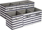 Amazon Basics Collapsible Fabric Storage Cube Bins Organizer with Handles for Organization and Organizing Solution, 13"x13"x13", Beige, 6-Pack