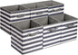 Amazon Basics Collapsible Fabric Storage Cube Bins Organizer with Handles for Organization and Organizing Solution, 13"x13"x13", Beige, 6-Pack