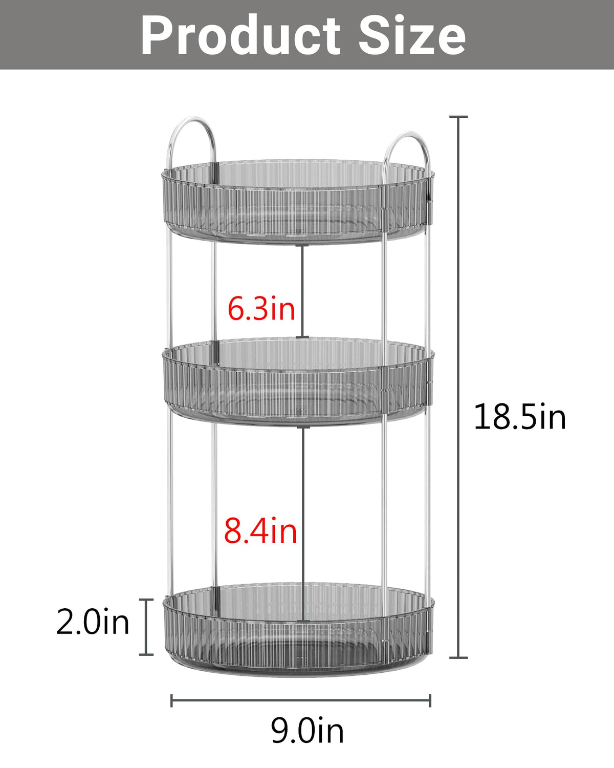 Asayuee 360 Rotating Makeup Organizer for Vanity,2 Tier Large Capacity Skincare Organizers,Bathroom Counter Organizer, Spinning Perfume Organizer & Vanity Organizer (Green-2 Tier)