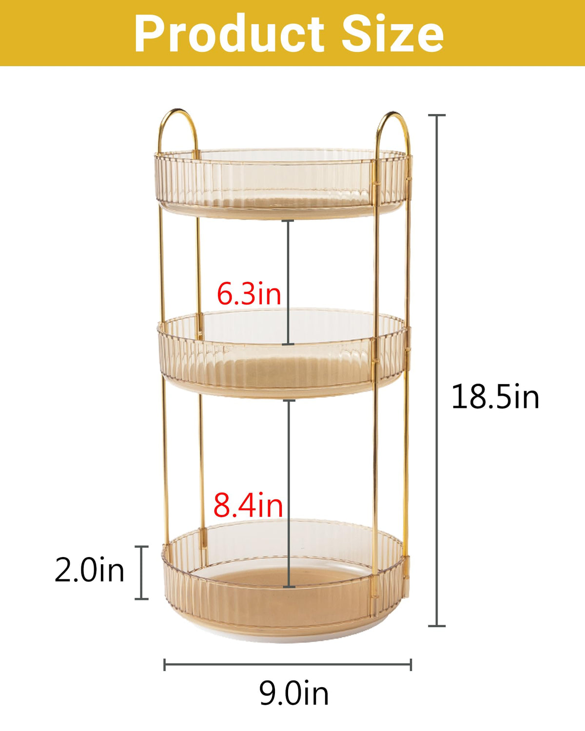 Asayuee 360 Rotating Makeup Organizer for Vanity,2 Tier Large Capacity Skincare Organizers,Bathroom Counter Organizer, Spinning Perfume Organizer & Vanity Organizer (Green-2 Tier)