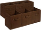 Amazon Basics Collapsible Fabric Storage Cube Bins Organizer with Handles for Organization and Organizing Solution, 13"x13"x13", Beige, 6-Pack