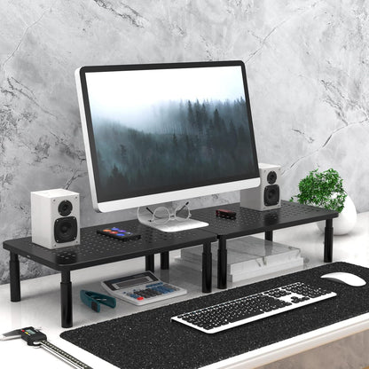 WALI Desk File Organizer, 4 Tier Desktop Paper Letter Tray Organizer with Drawer and 2 Pen Holders, Office Desk Accessories & Workspace Organizers for Office, Home Supplies(DO005DH-B), 1 Pack, Black