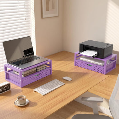 WALI Desk File Organizer, 4 Tier Desktop Paper Letter Tray Organizer with Drawer and 2 Pen Holders, Office Desk Accessories & Workspace Organizers for Office, Home Supplies(DO005DH-B), 1 Pack, Black