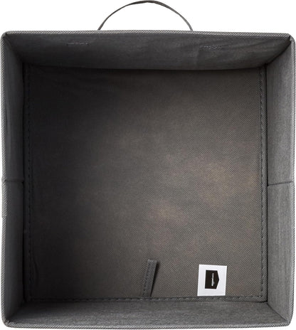 Amazon Basics Collapsible Fabric Storage Cube Bins Organizer with Handles for Organization and Organizing Solution, 13"x13"x13", Beige, 6-Pack