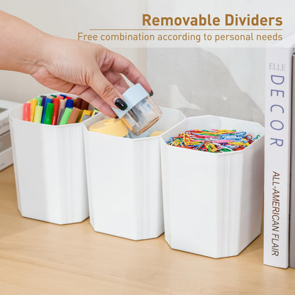Citylife 17QT Clear Craft Organizers and Storage Box with Removable Tray