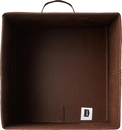 Amazon Basics Collapsible Fabric Storage Cube Bins Organizer with Handles for Organization and Organizing Solution, 13"x13"x13", Beige, 6-Pack