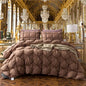 3D Luxury 100% Goose Down Duvet Quilted Quilt King Queen Full Size Comforter Winter Thick Blanket Solid Color