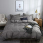 2/3pcs Solid Color Duvet Cover Set Super Soft Queen King Size Bedding Sets Single Double Bed Comforter Cover and Pillowcases