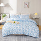 3pcs/set Heart Print Duvet Cover Set - Blue & Gray(1 Duvet Cover & 2 Pillowcase）Soft And Skin-Friendly Duvet Cover Bedding Set