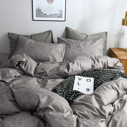 2/3pcs Solid Color Duvet Cover Set Super Soft Queen King Size Bedding Sets Single Double Bed Comforter Cover and Pillowcases